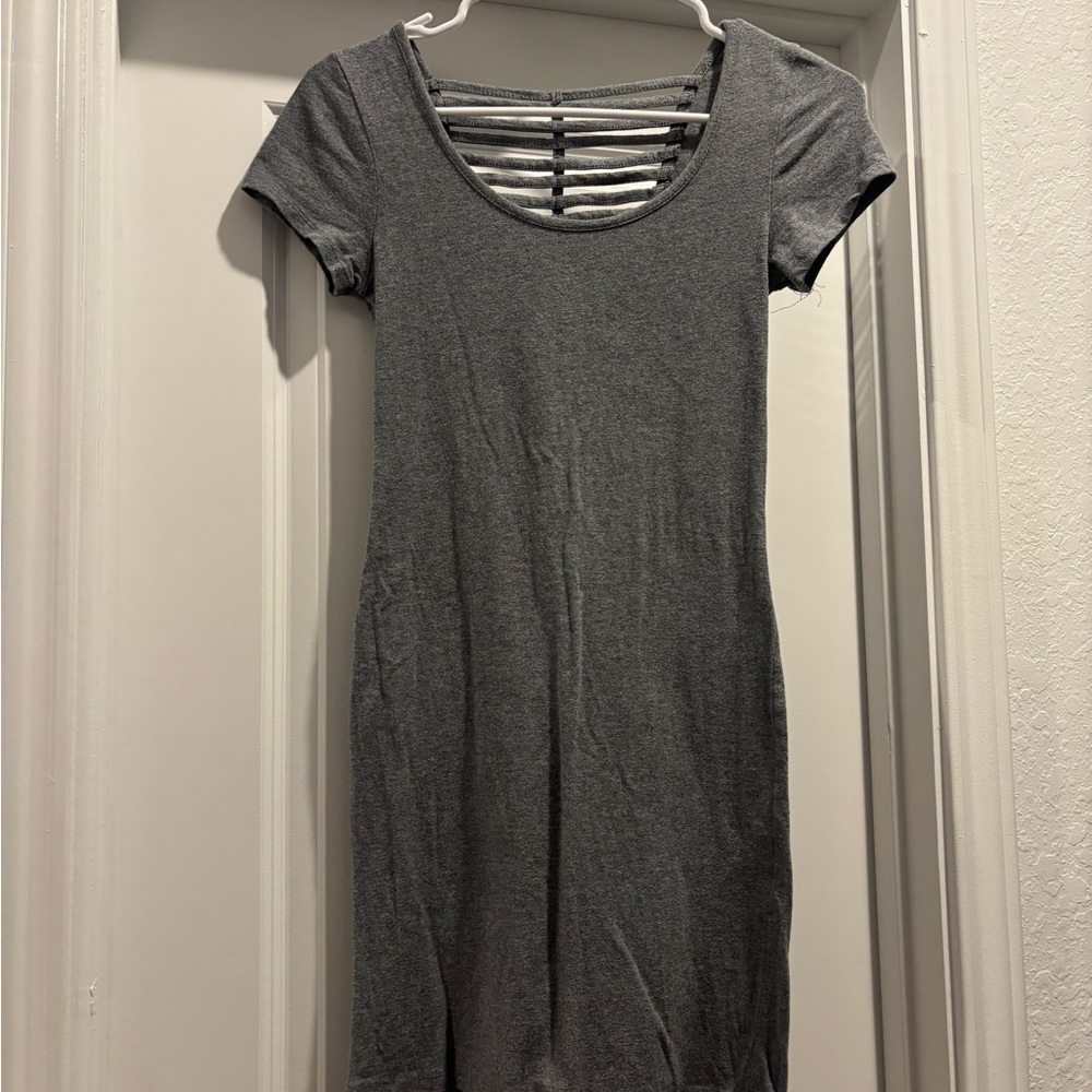 Bozzolo Heather Gray Strappy Back Dress